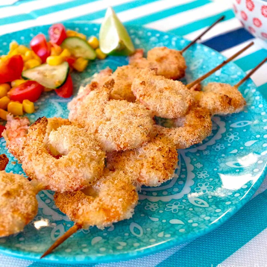 Spiedini di gamberi